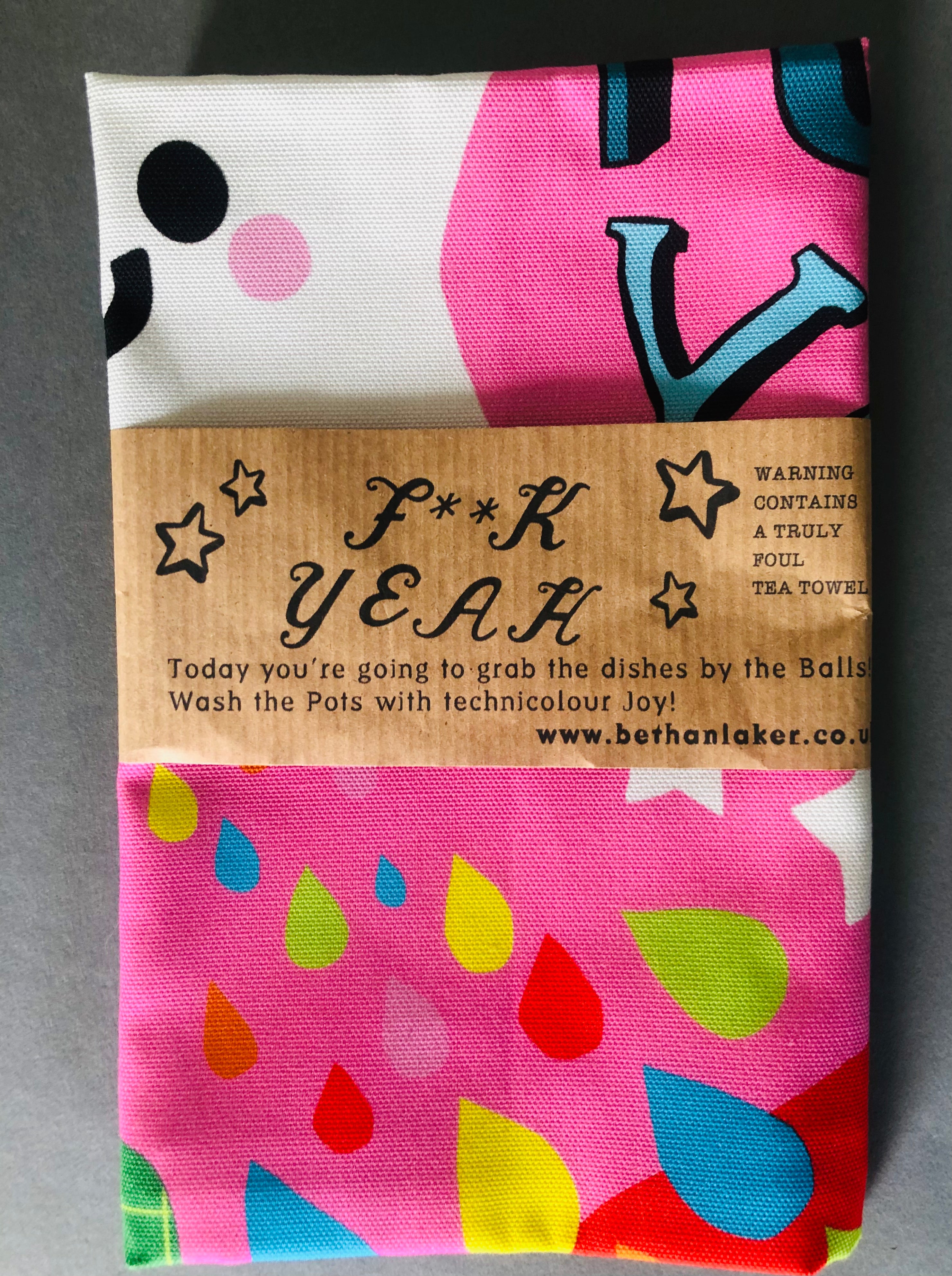 ‘F*CK Yeah’ Potty Mouth Tea Towel 100% Cotton Tea Towel"