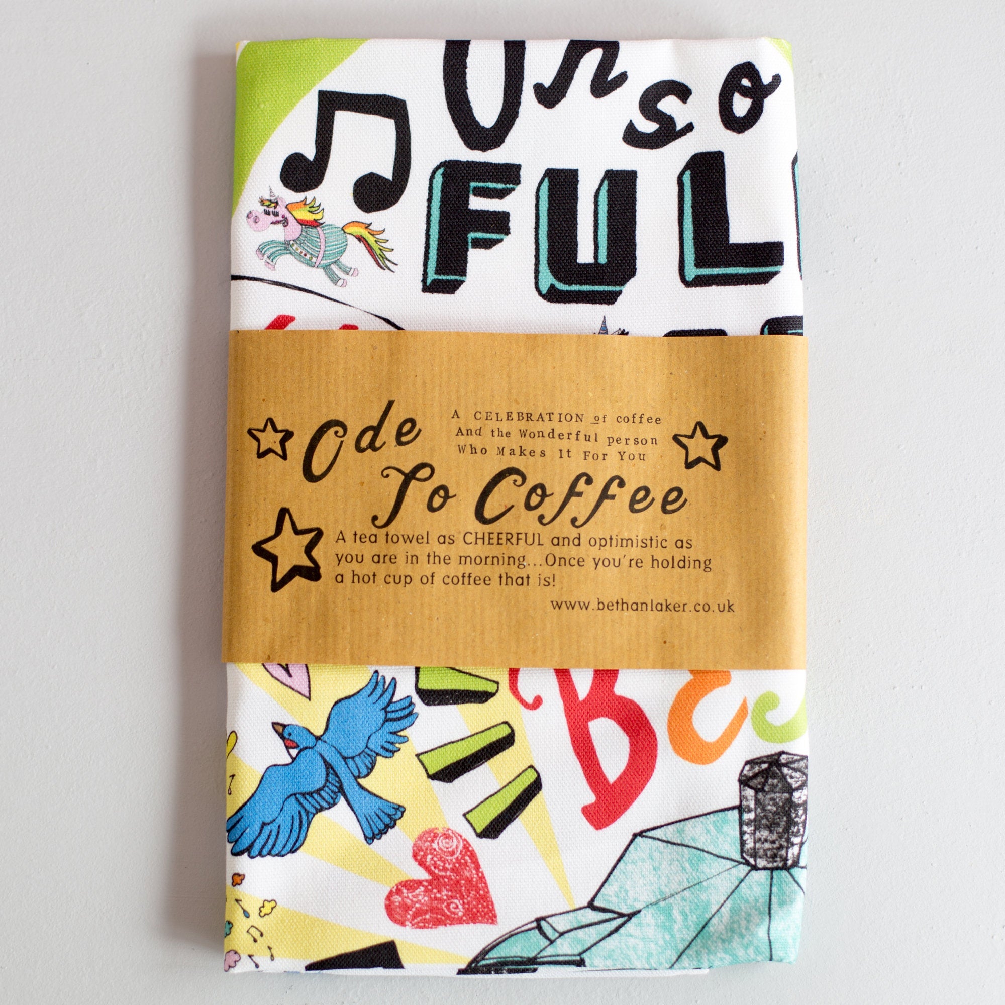 'Ode to Coffee' 100% cotton Tea Towel