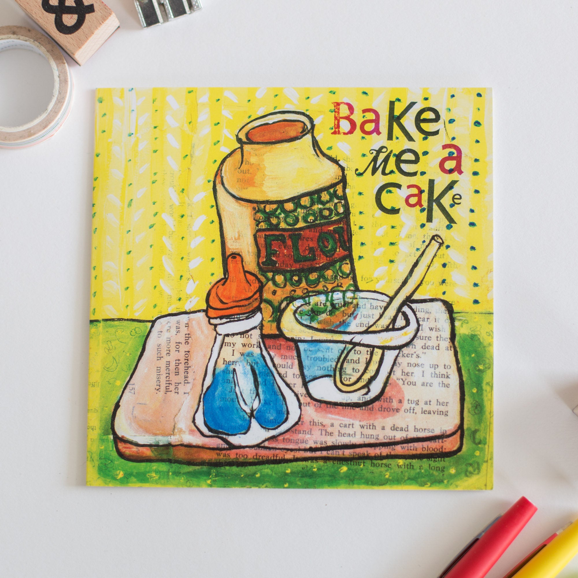4 Baking Themed Greetings Card
