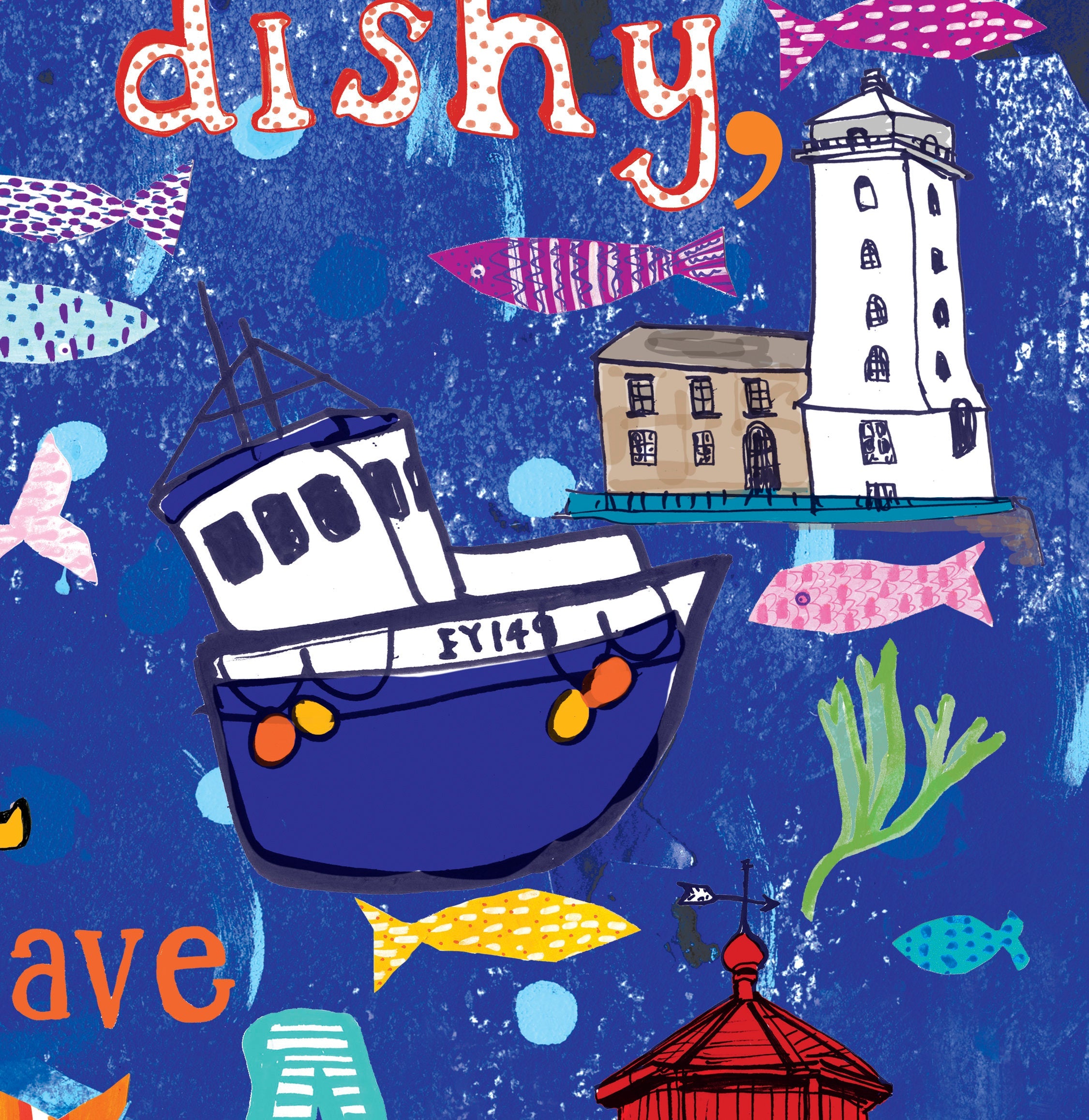 'Fishy on a Dishy' Print Poster