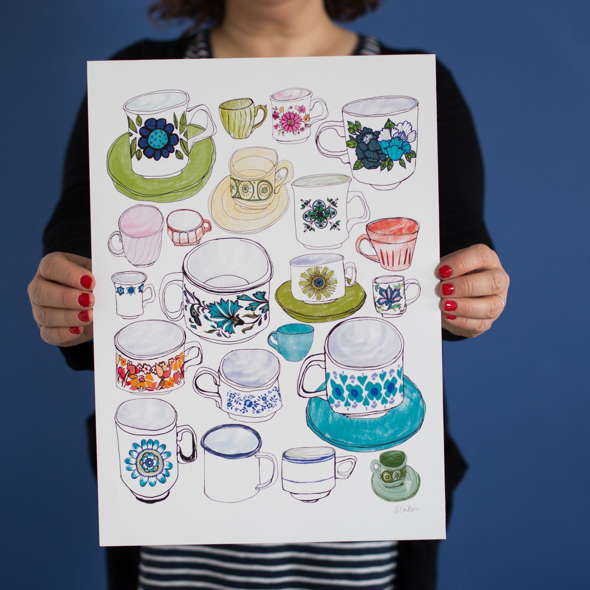 'Fill Your Cups!' Print A3