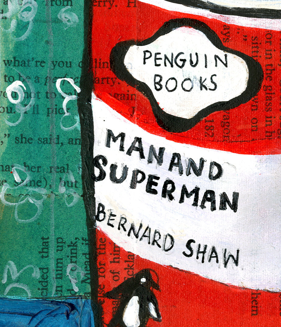 'Man and Superman by Bernard Shaw' Penguin Mug Print