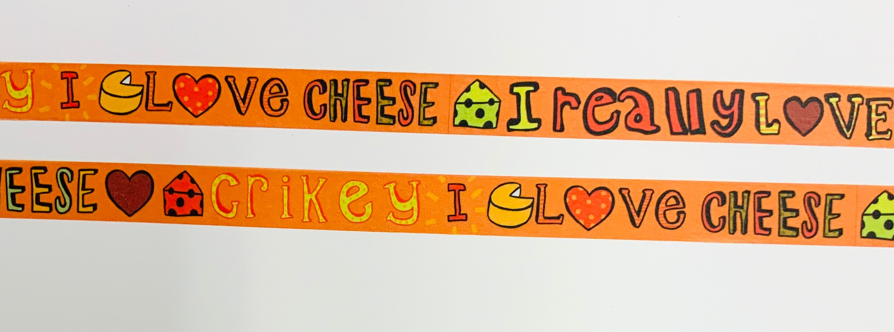 I Love Cheese. Crikey I Love Cheese Washi Tape no